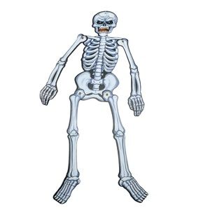 Vintage Russ Skeleton Halloween Die Cut Decoration Glow in the Dark